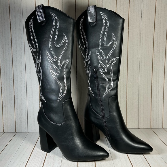 WOMEN’S KNEE HIGH COWBOY BOOTS (ALIAS-S) - Picture 3 of 7